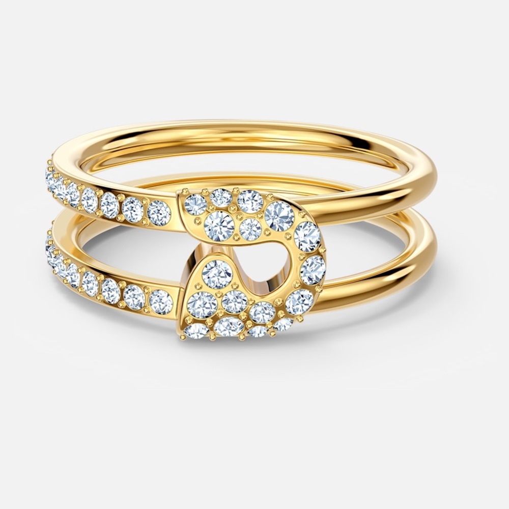 Swarovski safety pin Ring